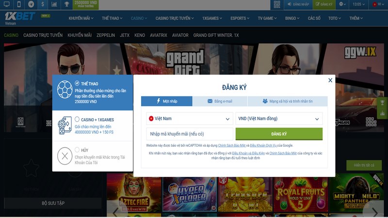 Đăng ký 1XBET - Hướng dẫn các bước chi tiết cho người mới 2 Hoàn Tất Đăng Ký Khi Đã Nhập Xong Các Thông Tin Cần Thiết